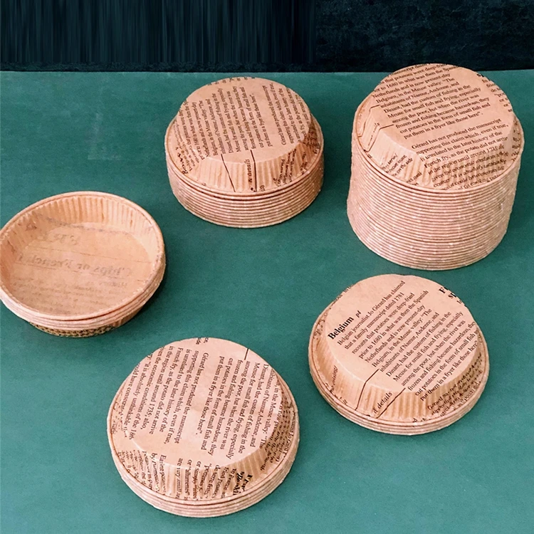 Chiffon Quiche Kitchens coated Paper mold Sturdy Baking and Serving Mini Tart Pans Baking Cup