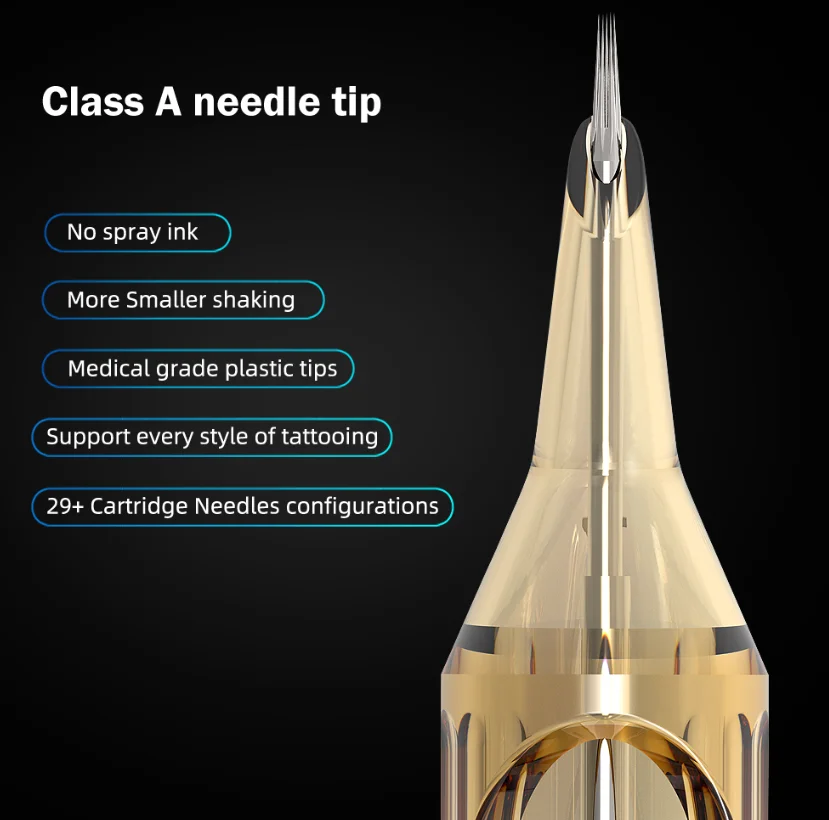 Ambition Tattoo Needles Cartridge bugpin 0.35mm RL/M1/MC Professional Semi-Permanent Eyebrow Lip Makeup Needles For Tattoo