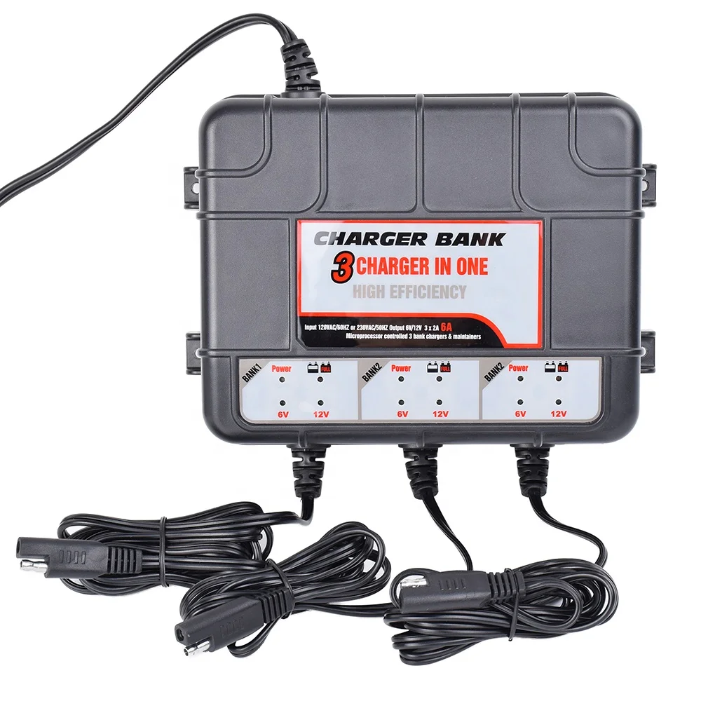 3 аккумулятора (2 а на банк), автоматическое умное водонепроницаемое морское зарядное устройство, 12 В встроенное зарядное устройство и вспомогательное устройство