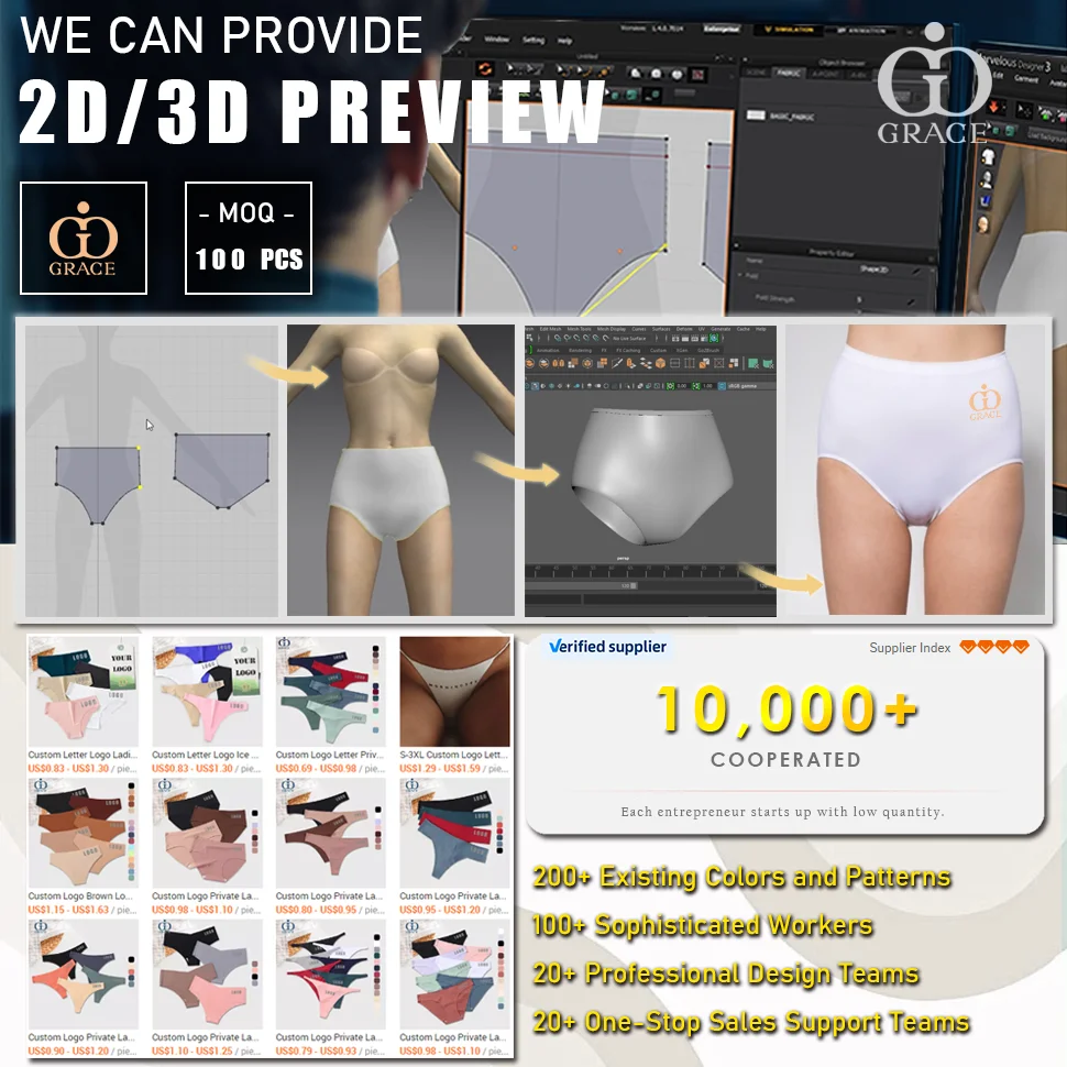 Heavy Flow Teens Stretch Seamless 4 Layers 360 Leak Protection Calzon Menstrual Underwear Period Panties For Women