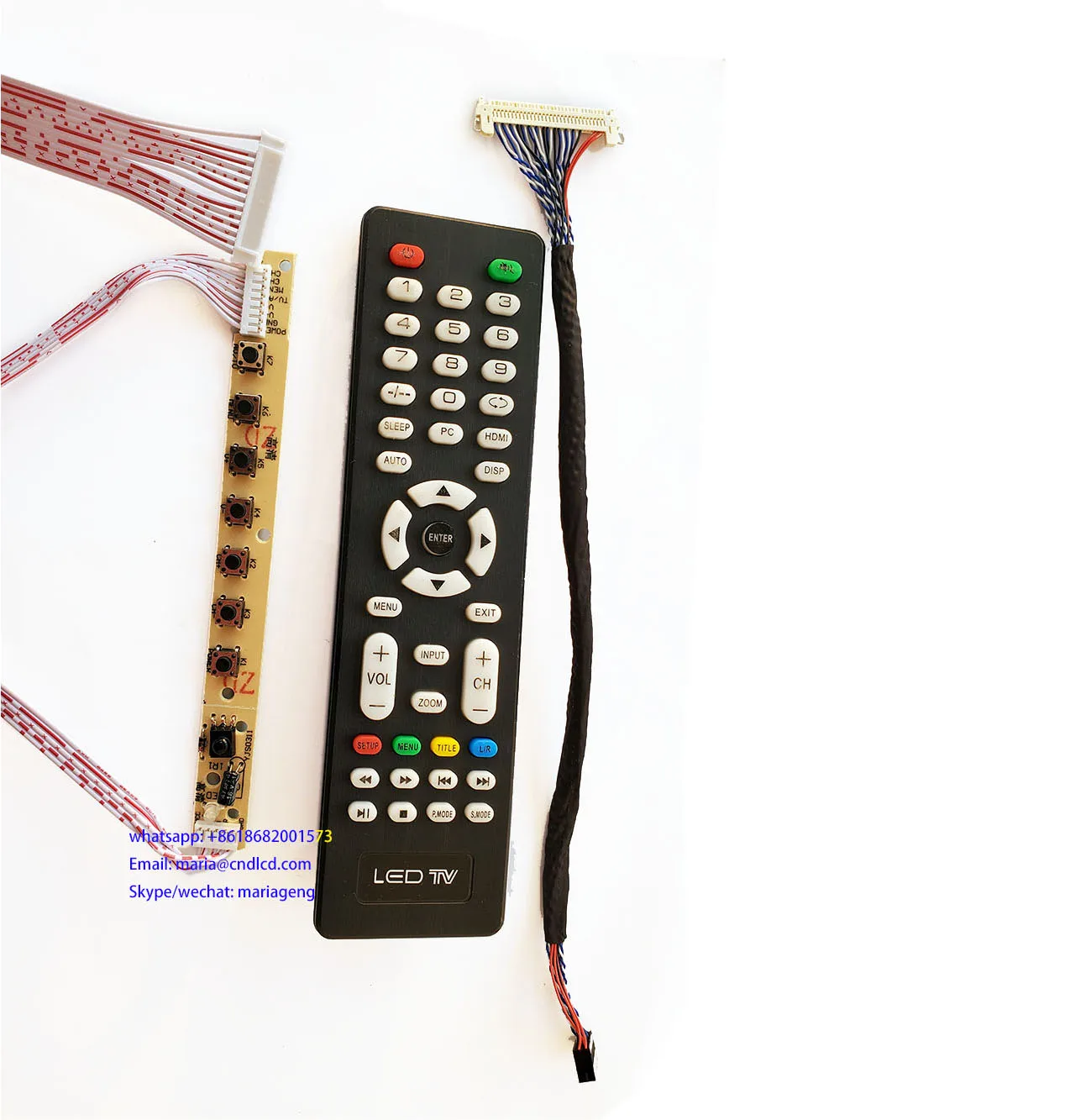 ЖК-дисплей, светодиодные запасные части, универсальная клавиатура для телевизора, клавиатура, 7 кнопок, панель
