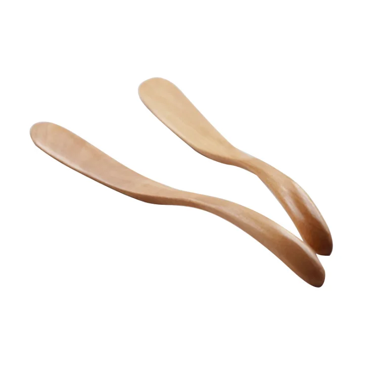 Нож из натурального дерева в виде лотоса/нож для масла/нож с толстой ручкой, деревянный нож для джема