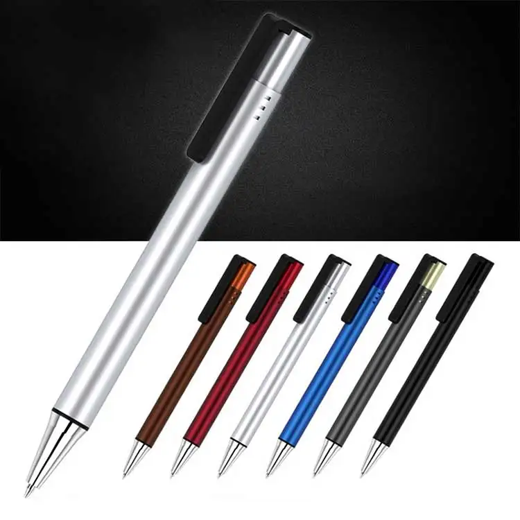 Рекламная индивидуальная матовая металлическая шариковая ручка для гостиничной рекламы