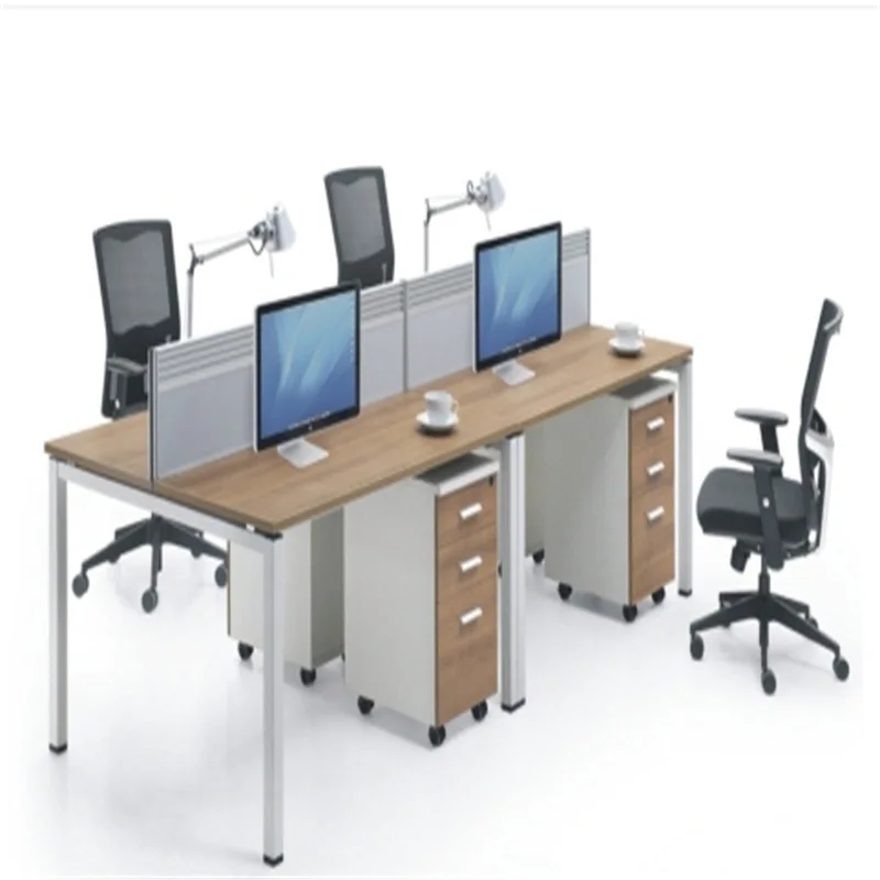 Vekin 4 Person Office Workstation Modular Staff Working Station Office Desks Four Seater Workstation