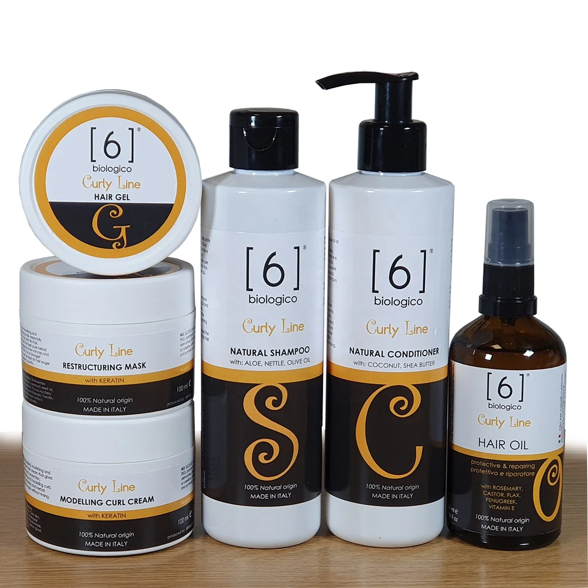 All Natural Modelling Hair Gel for Curly Hair with Aloe, Soybean and Hamamelis - Made in Italy