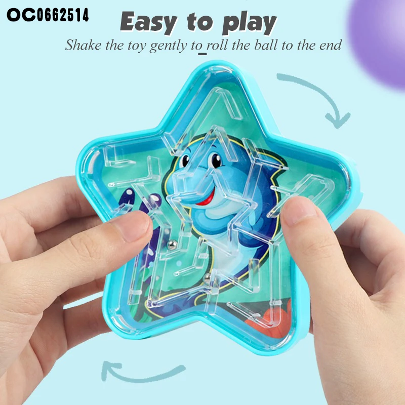 New arrival cheap educational star sea animals kids ball bearing maze game