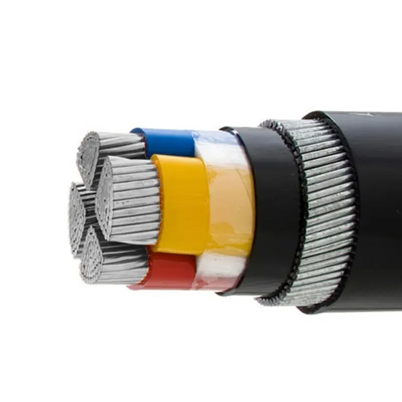 0.6/1KV XLPE Insulated Electrical Power Cable 4 Core Steel Wire Steel Tape Copper Conductor Armoured Electricity Cable