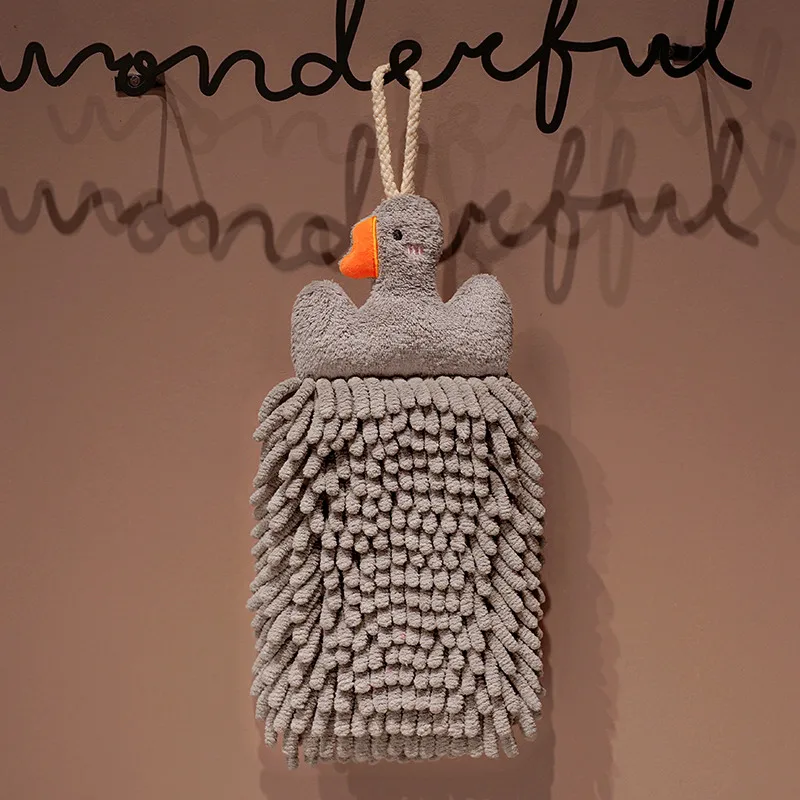 2022 New Design Soft Cute Kitchen Towel Hand Towel Goose Plush