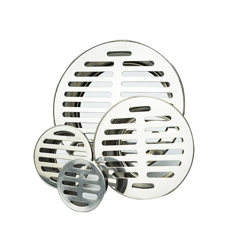 Factory direct sales High Quality 304 Stainless Steel Round insert type  floor drain Balcony, yard  anti odor and anti block