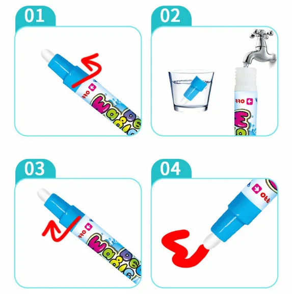 Customized Children Educational Drawing Toys  Fabric Aqua Doodle Mat Pen Painting Water Drawing Cloth Mat For Kids