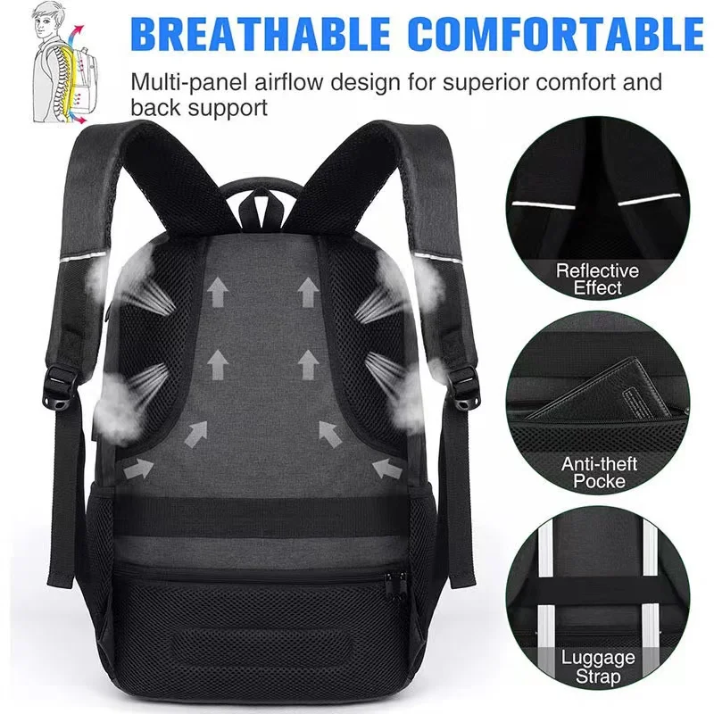 Custom Unisex 17 15.6 inch Youth Backpack Large Capacity Waterproof Laptop Notebook Backpack