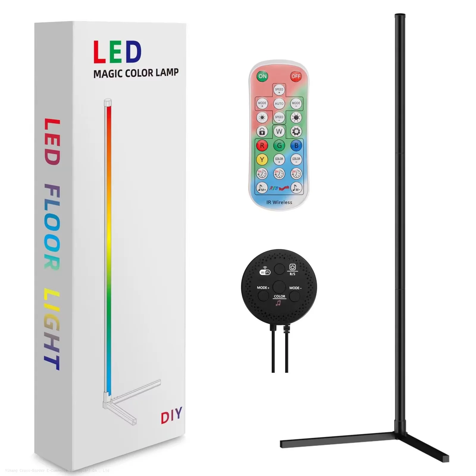 RGB IC Smart Floor Lamp USB-Powered SMD5050 IC with Remote Control LED Floor Lamp