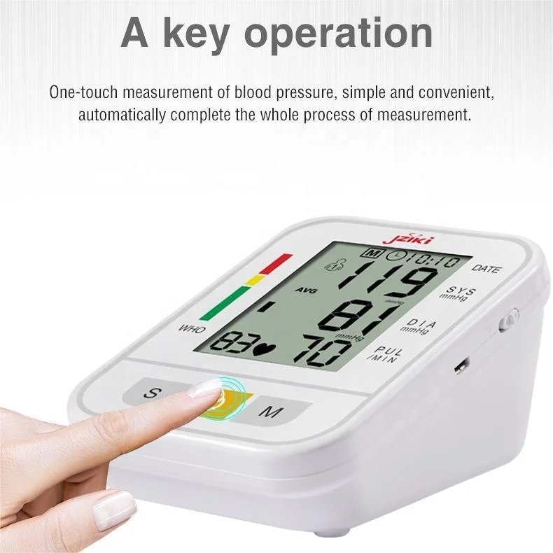 Jziki Blood Pressure Monitor Digital Electronic Sphygmomanomet Automatic BP Machine Heart Rate Pulse Monitor Long Cuff
