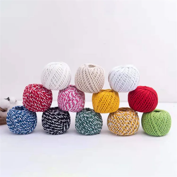 Hot Selling Colorful Packing String Cake and Pastry Boxes Cotton Bakers Twine 50g*75M Gift Twine String