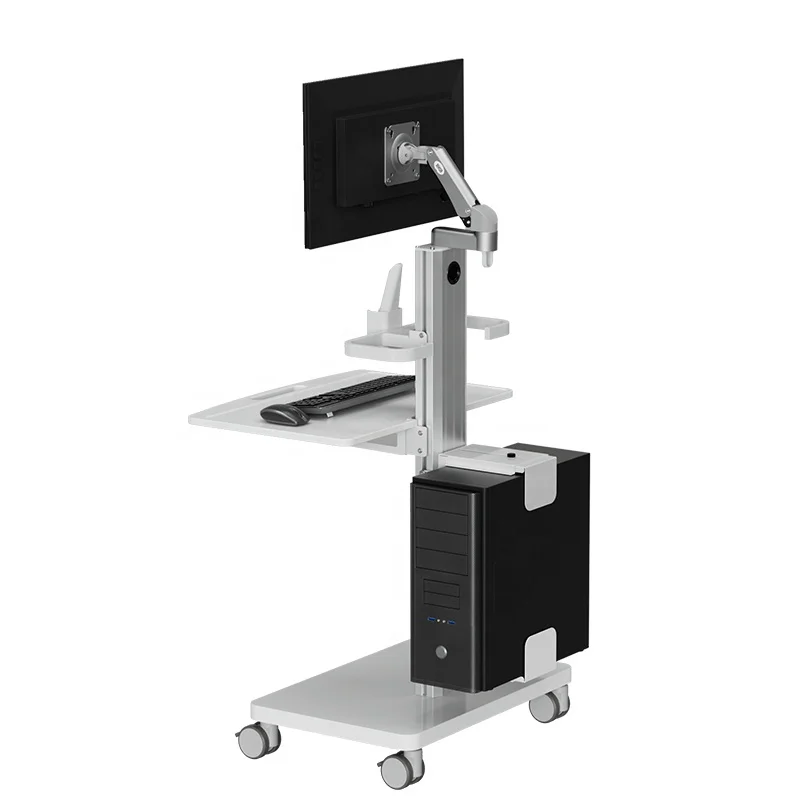 medical dental clinic trolley cart oral scan trolley car with wheels for hospital clinics use computer Laptop cart