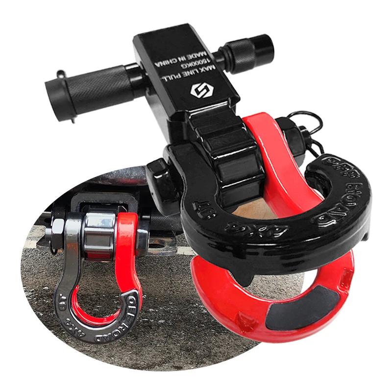 2' Aluminium Trailer Hitch Ball Mount with 45# Carbon Steel Shackle Body Top Towing Accessories for Easy Hitch & Towing