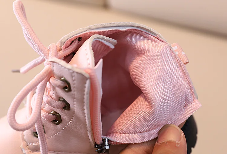 9996 Children Shoes For Boys Pu Leather Girls Kids Martin Boots Autumn Winter New Toddler Baby Soft Bottom Short Boots