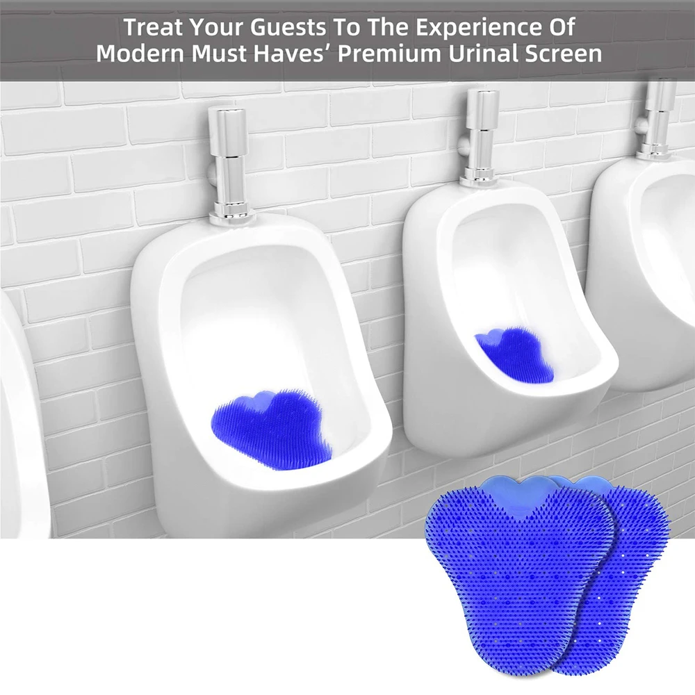 Customized Triangle Urinal Screen Mat for man toilet change color in hot water