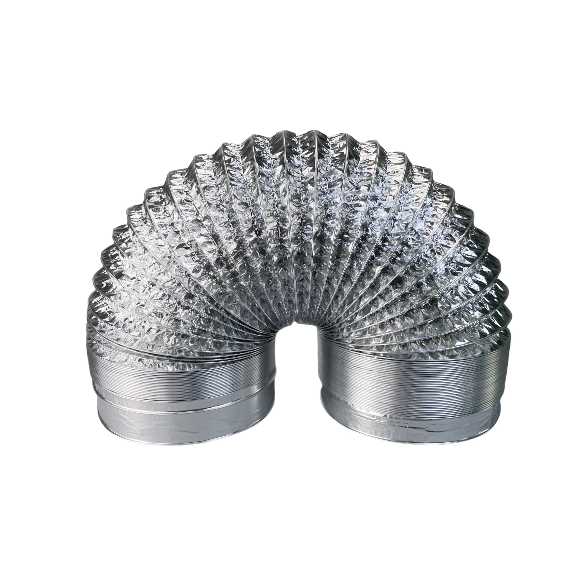 high quality 5inch*10m kitchen exhaust fan duct easy installation aluminum foil flexible duct insulated pipe hvac sy