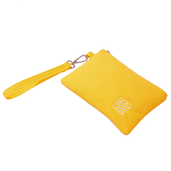 Fashion Promotional Gfit Zipper Coin Bag Canvas Pouch Bag Customized Logo Printed Small Cotton Coin Purse