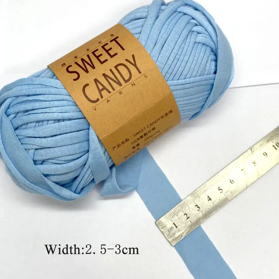 Wholesale T Shirt Yarn Colorful Spaghetti Yarn Fancy Crochet Yarn