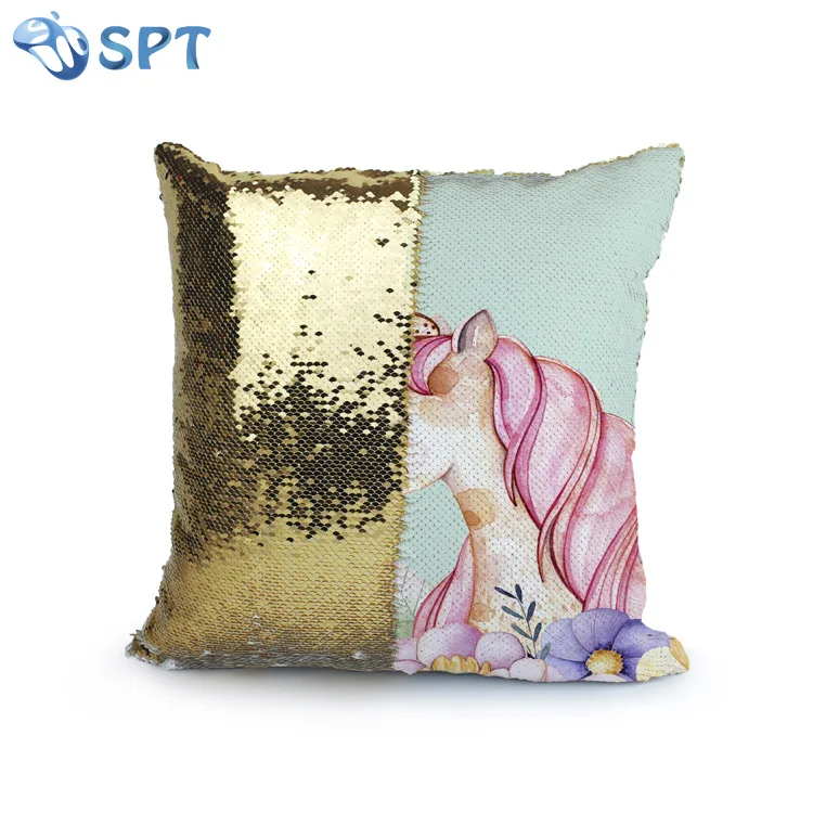 2019 Горячая продажа цельная картина флип блесток сублимационная подушка крышка