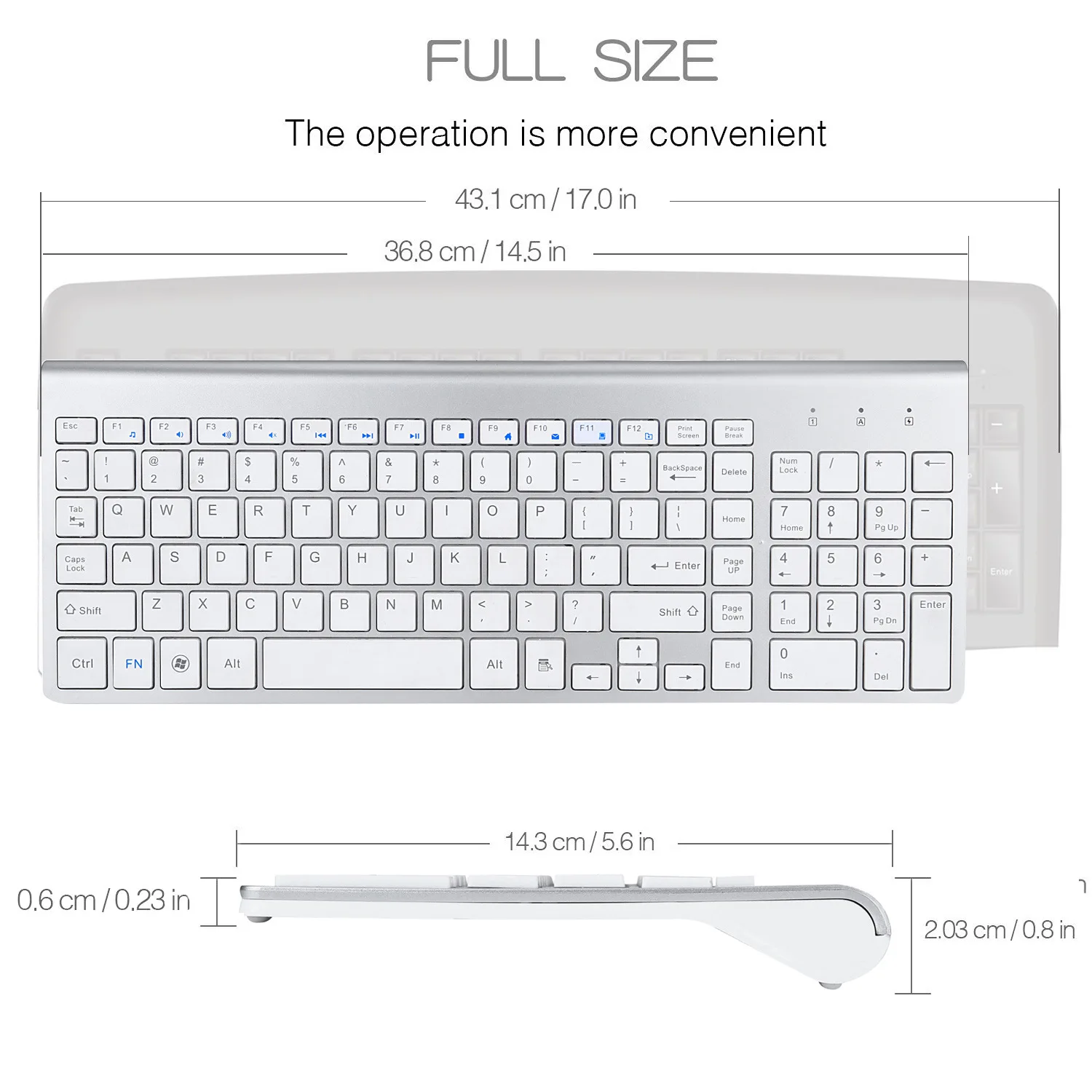 2.4G Wireless Silent Keyboard and Mouse Mini Multimedia Full-size Keyboard Mouse Combo Set For Notebook Laptop Desktop PC