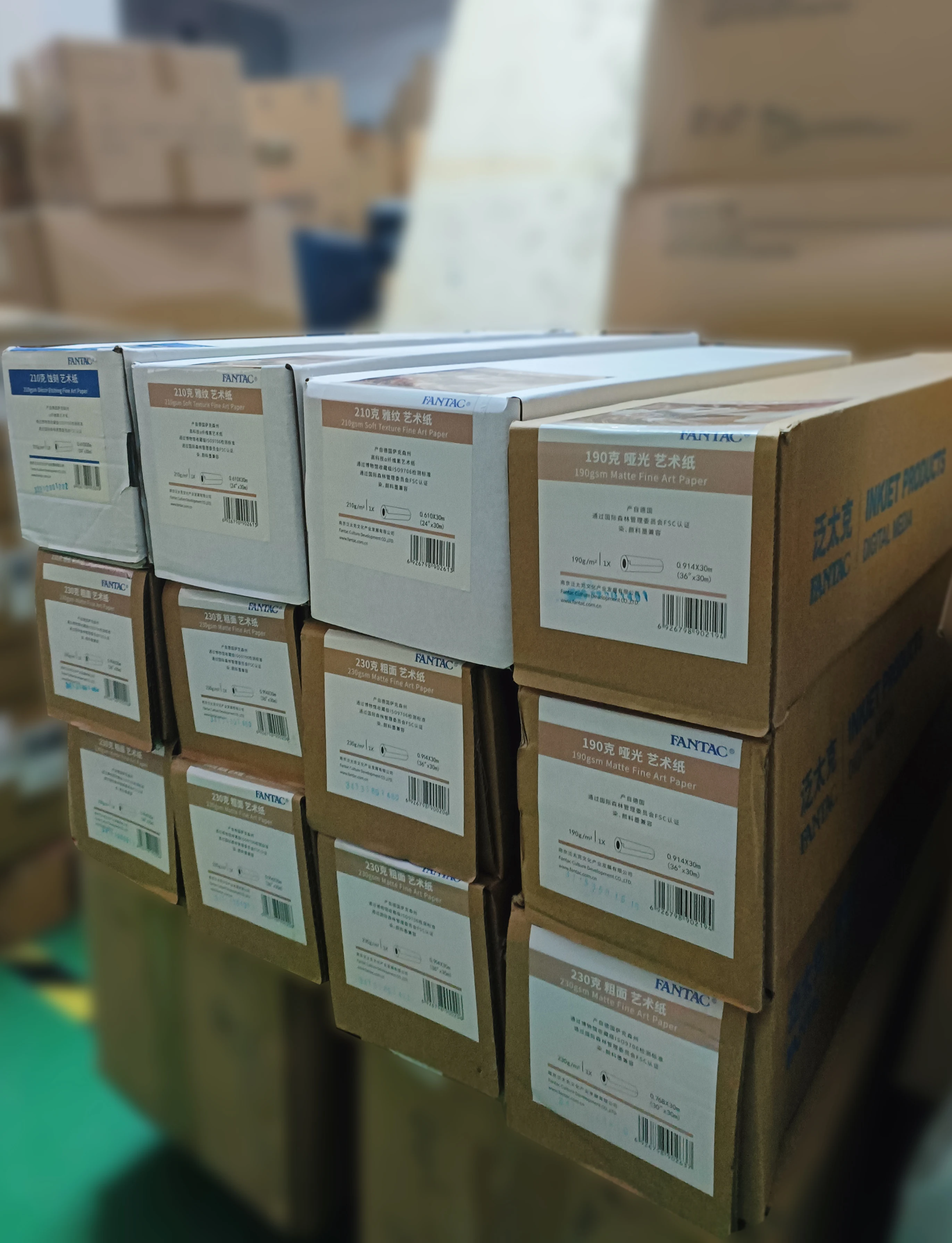 Super high quality 230G multi-purpose image inkjet media enhanced matte rough art paper Waterproof FANTAC Matte Fine Art Paper