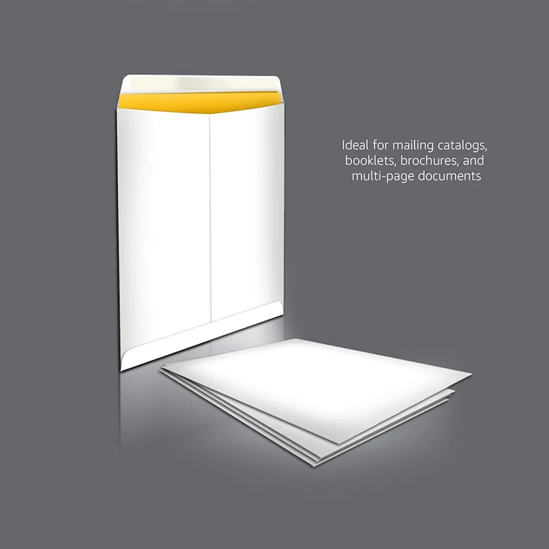
Catalog Mailing Envelopes With Peel & Seal 10x13 Inch Large Size White Envelopes 100 Pack/Box 