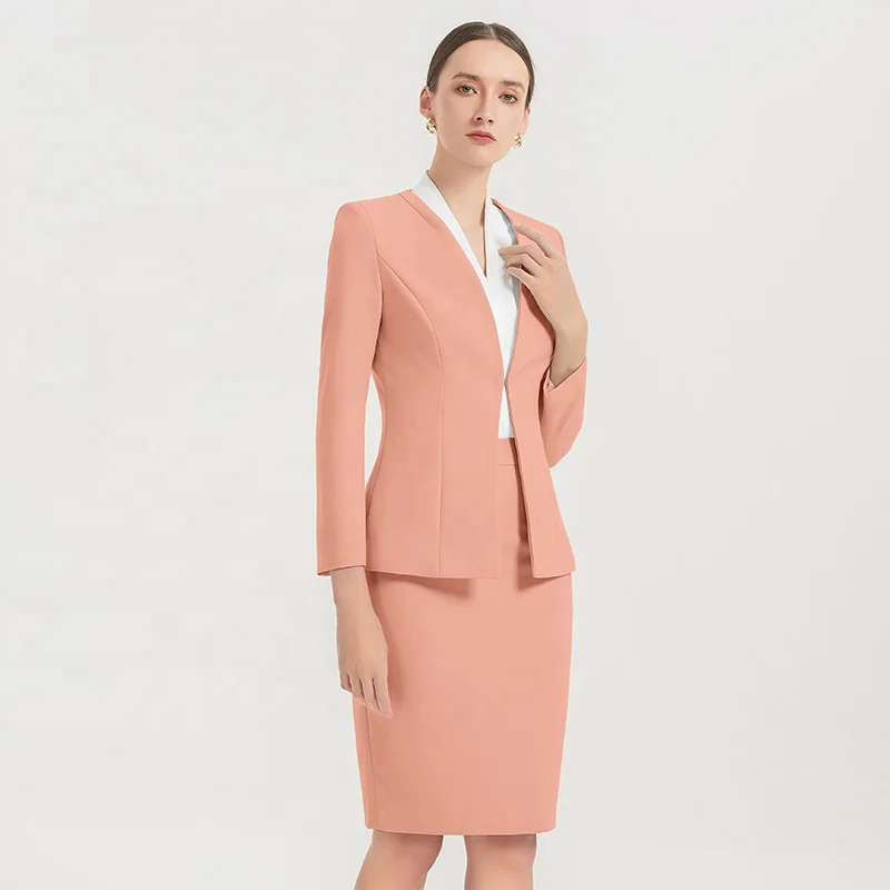 2023 latest original distributing office wear blazer and skirt suit sets for ladies elegant business wear