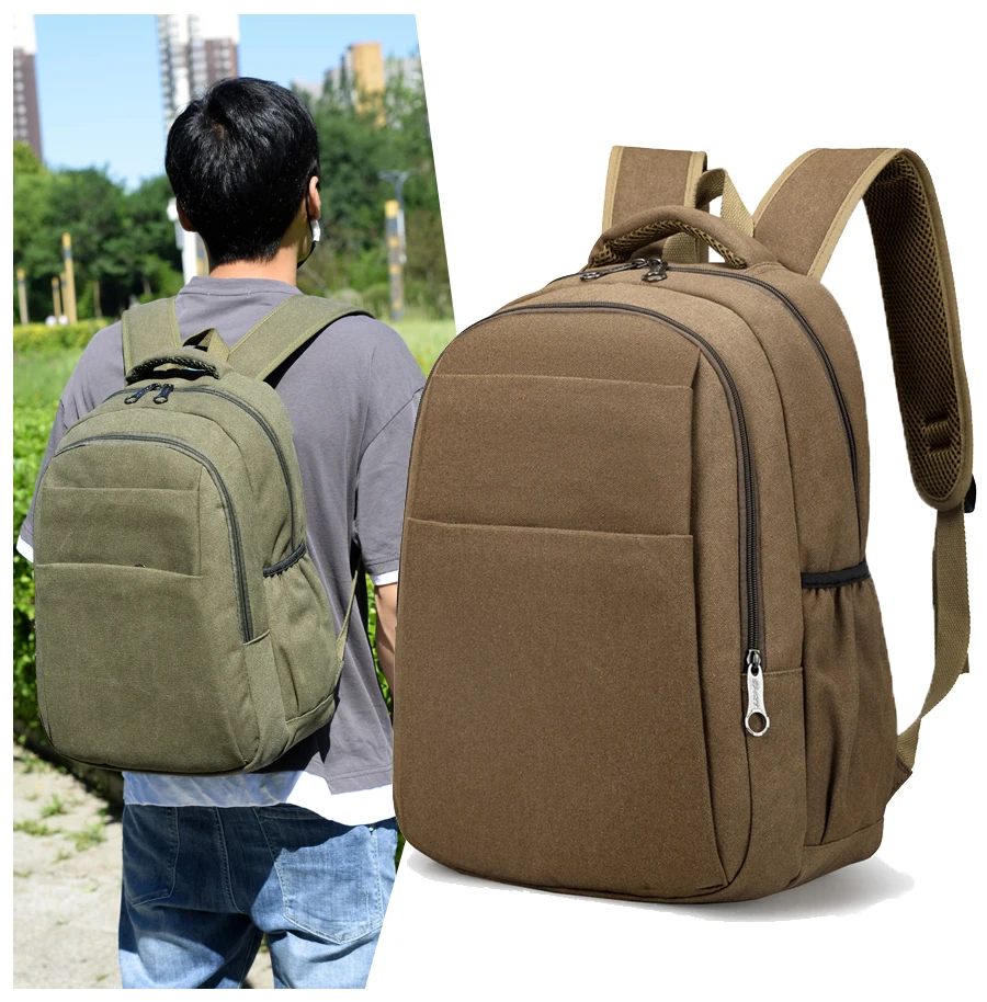 Large Capacity Teen Canvas Outdoor Backpack Mochila de lona para exteriores Unisex Backpack Travel Backpack School Bags