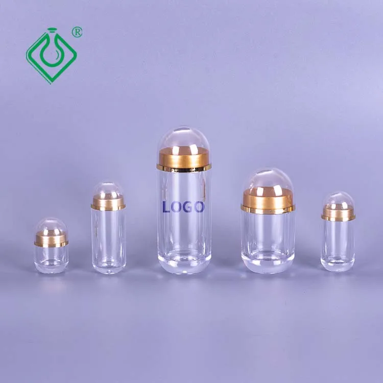 Wholesale transparent vitamin capsule supplement packaging plastic medicine capsule pill bottle