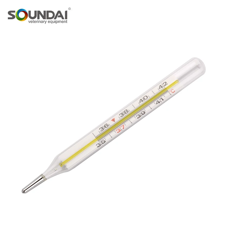 Синий подмышки клинический ртутный стеклянный термометр для использования подмышки