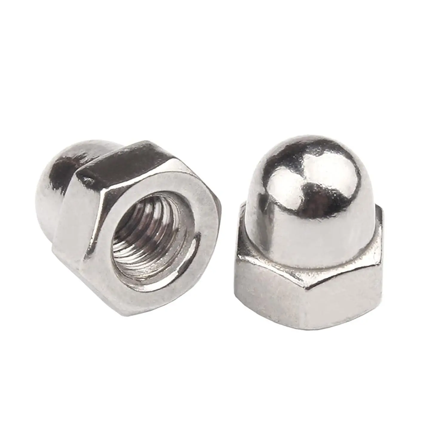 Acorn Nut Hex Cap Domed Nuts in Brass and Copper for M3 M4 M5 M6 M8 SS304 Zinc Plated and Galvanized Polished Surface