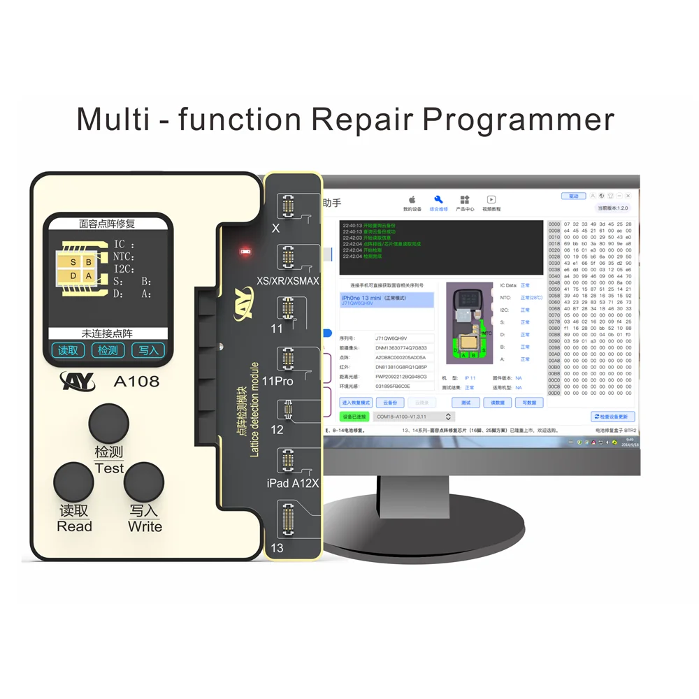 YIXINCHUANGXIN AY A108 Repairing Machine Host Dot Matrix Board IC Chip Repair for iPhone