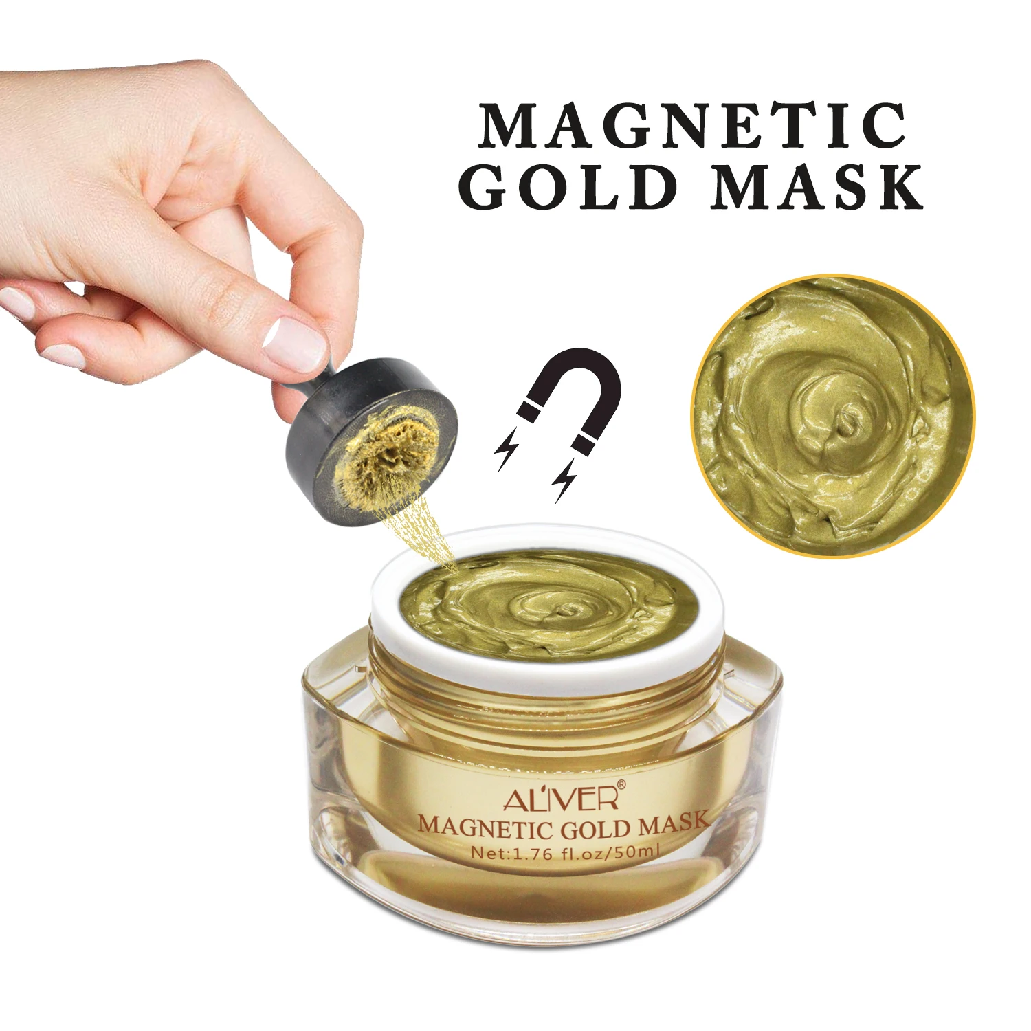 High Quality Deep Pore Cleansing Moisturizing Facial Mud Mask Korean Mineral Gold Magnet Face Mask