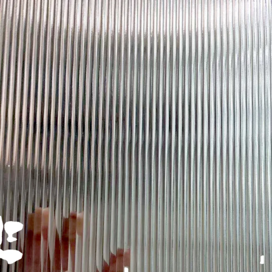 Clear pattern glass flute glass window fluted panel door decorative glass