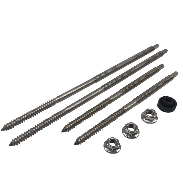 Factory Directly solar Racking Solar Hanger Bolts Self-Tapping Screw Double Headed Bolt For Roof Mounting System