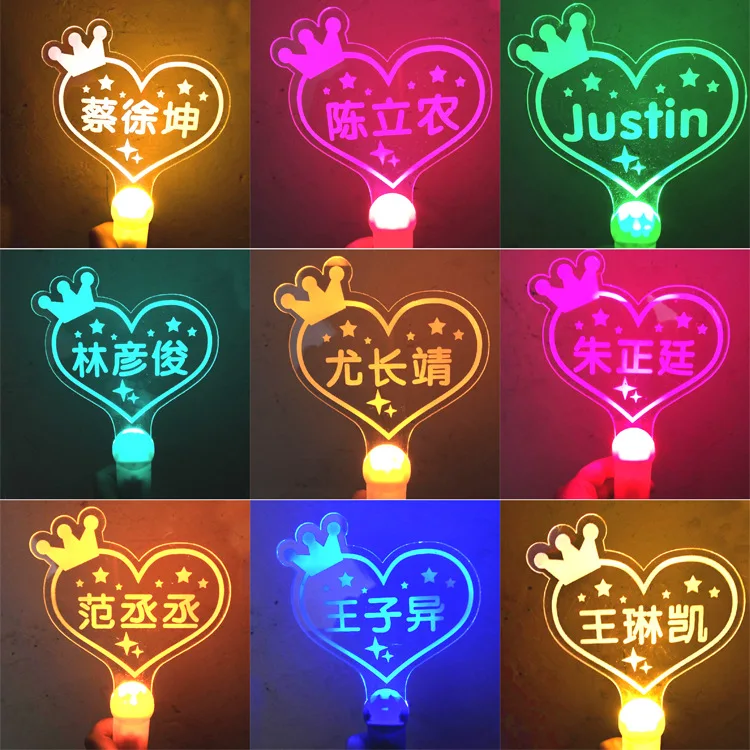 Cheering LED Glow Stick Festival Party Flashing Light Stick Product Name and PP Plastic Type Plastic Hand Clapper for Cheering