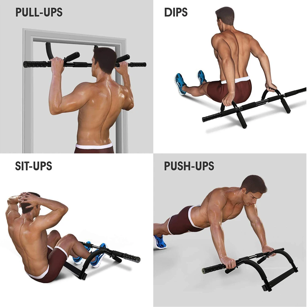 USA Warehouse Free Sample Portable Fitness Handles Solid Pull Up Bars Weight Lifting Exercise bars Body Building Chin up Bar