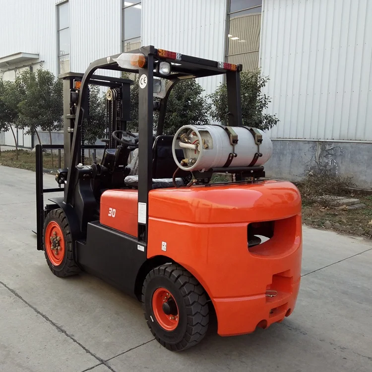 New 3 Ton CPQYD30FR Gasoline LPG Dual Fuel Fork Lift Truck With 6 m Lift Height