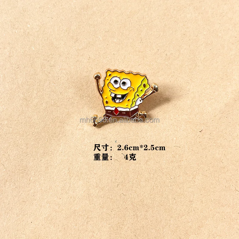 Wholesale Animal Pokermon Cartoon Metal Brooch hat pins Anime Lapel Badge Custom glitter Enamel frame Pin for hat