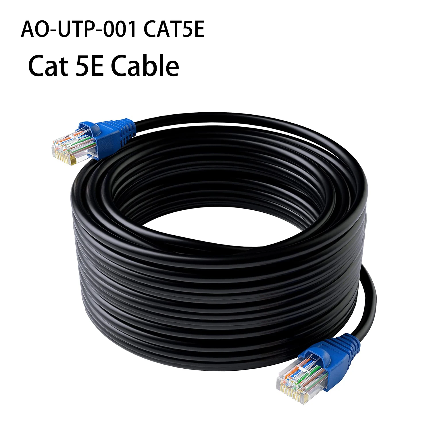 Cat5e Outdoor Ethernet Cable Cat 5e Heavy Duty Internet Network LAN Cable Waterproof PVC & LLDPE UV Double Jackets for in Wall