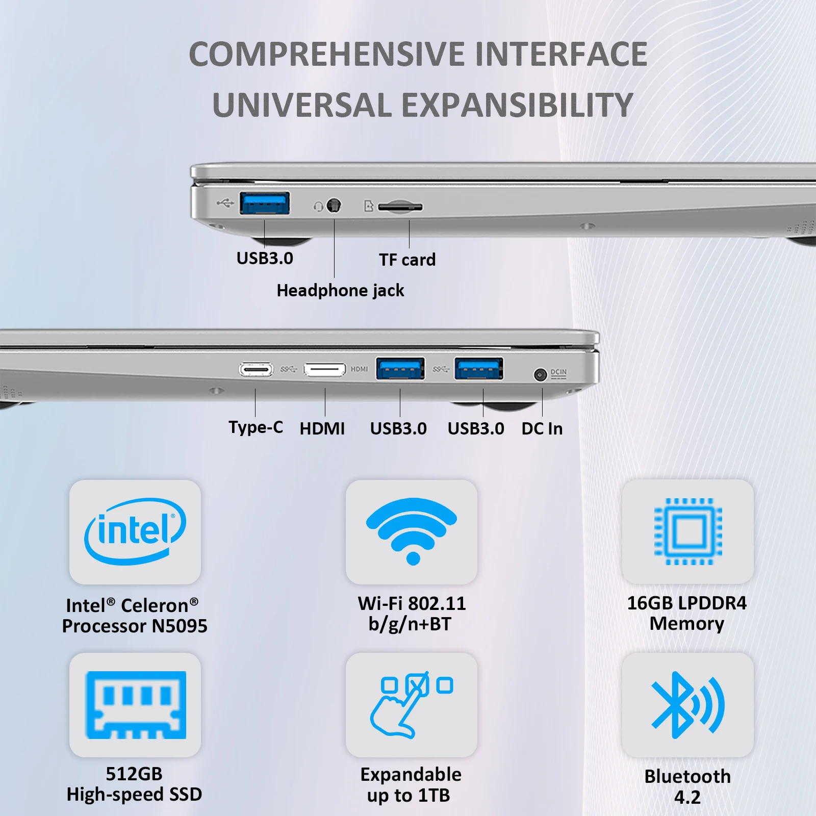 New Design 15.6' Intel N5095 Win11 Business Laptop Cheap Gaming Computer from China Factory for Laptops and Desktops