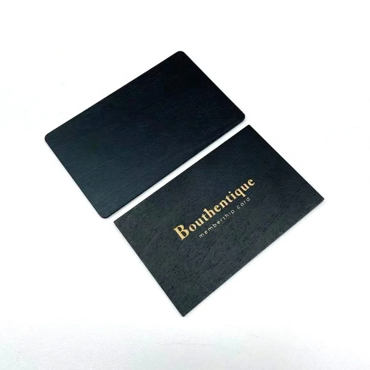Черные RFID-карты из бамбукового дерева с гравировкой на