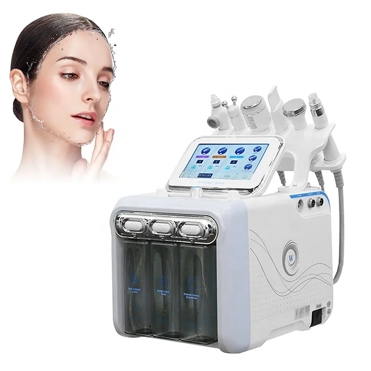 6 in 1 Skin Tightening Aesthetic Medicine Hydrodermabrasion Facial Machine Hydra Aqua Peel Machine