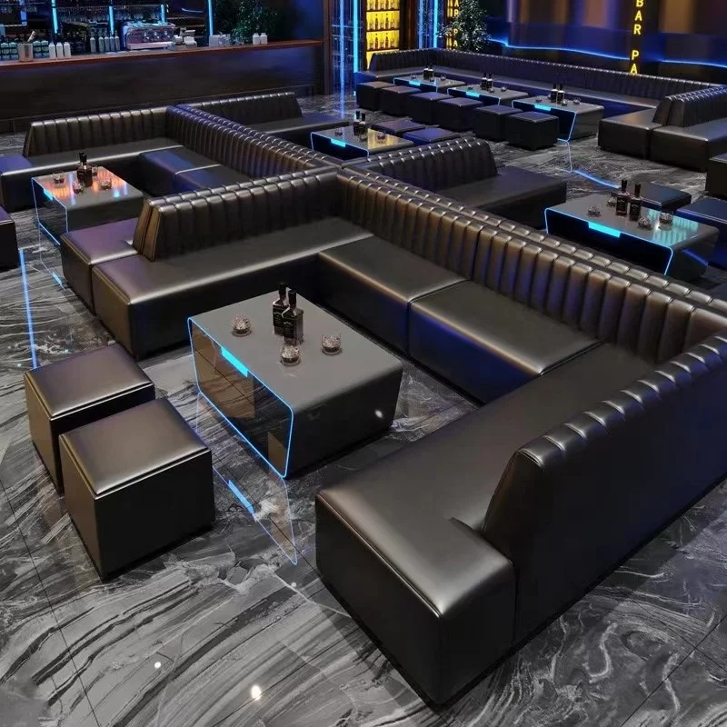 Youtai Wholesale Night Club Furniture luxury bar nightclub KTV sofa dining table chair combination Karaoke booth sofa