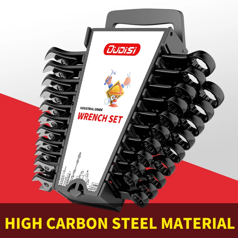 Open-ended combination wrench set gear ratchet wrench set dual-purpose wrench auto repair hardware tools