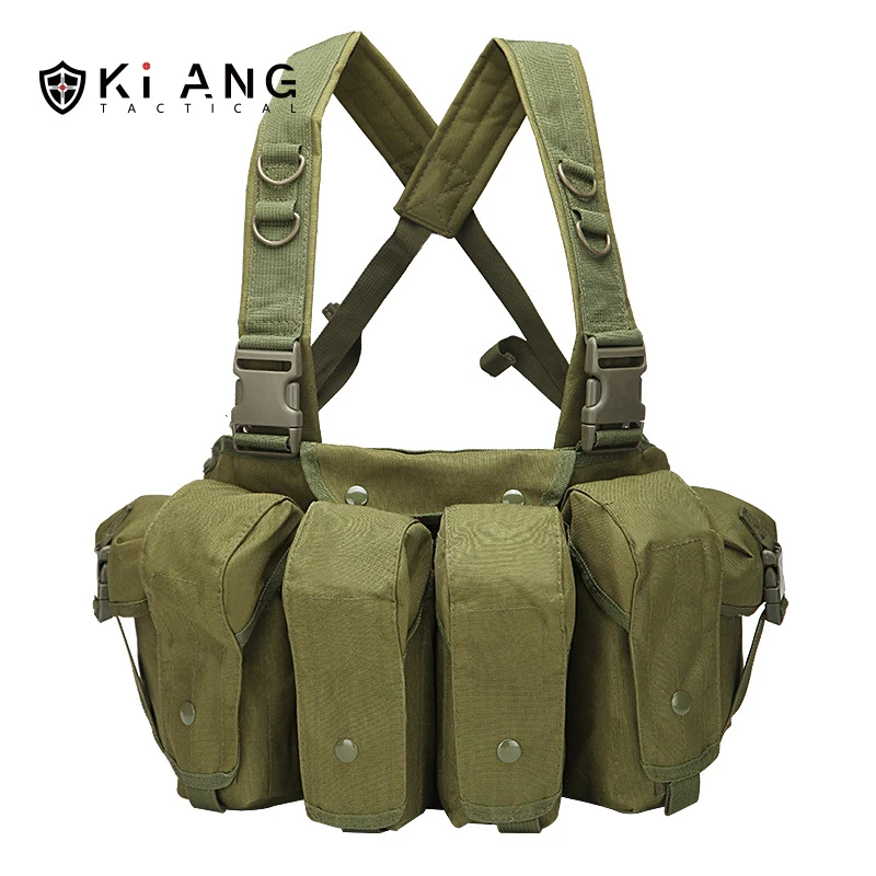KIANGH Outdoor Hunting Molle Lightweight Quick Release Plate Carrier Chest Rig Tactical Vest with Pouches