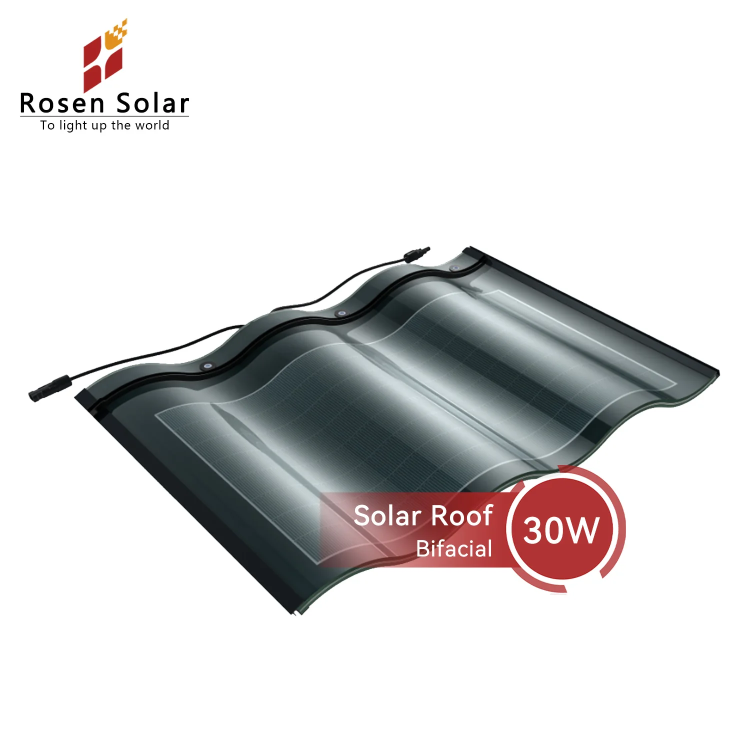 integrate Photovoltaic Solar Panel Roof Tile 30w BIPV Solar Power Building
